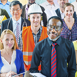 Multi cultural group of workers