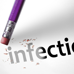 Eraser deleting the word infection