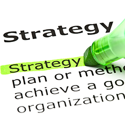 The word strategy highlighted in green